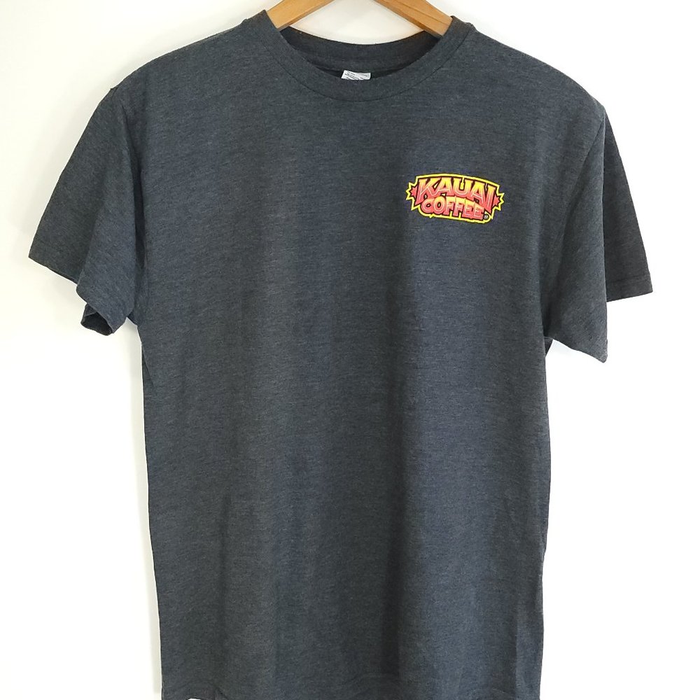 Kauai Coffee Graphic T-Shirt Men's Medium Heathered Dark Gray Spectra